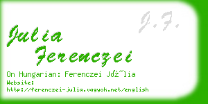 julia ferenczei business card